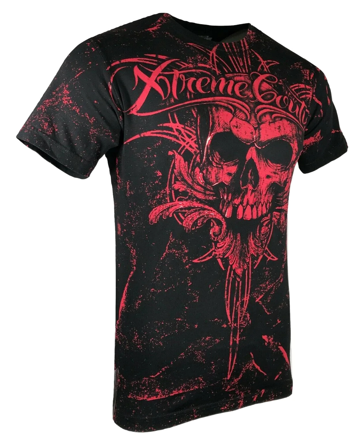 Xtreme Couture By Affliction Men's T-Shirt VICTORY Skull Biker MMA Black S-5XL gallery