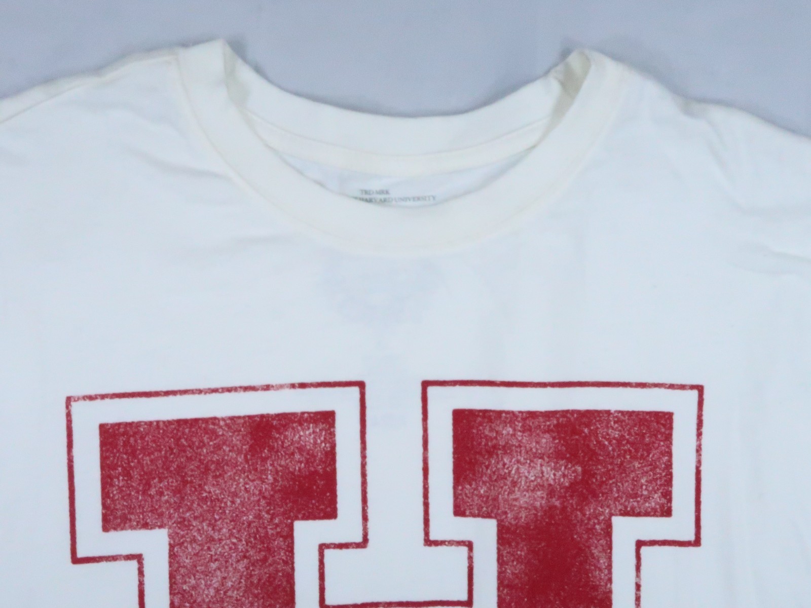 New Harvard University T-shirt Flannel button cuff Mens Large long sleeve crew gallery