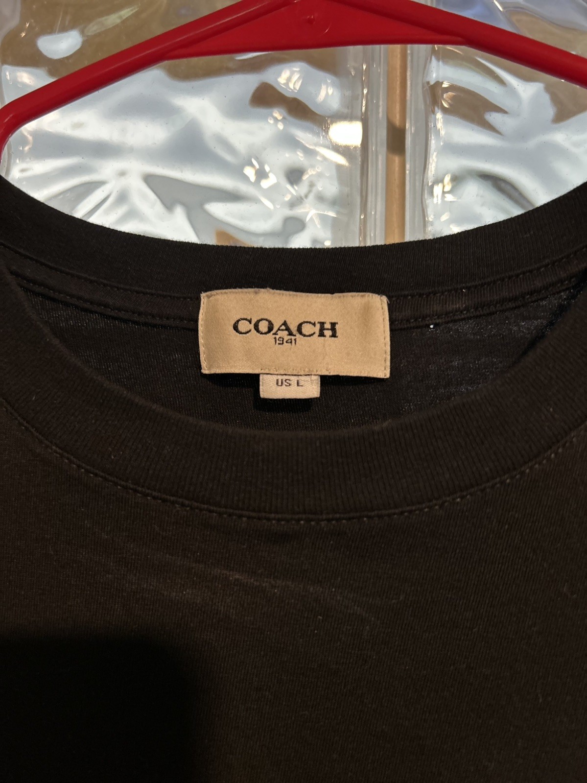 Coach Horse & Carriage Cotton T-Shirt Women L Leatherware Embroidered Logo Black gallery