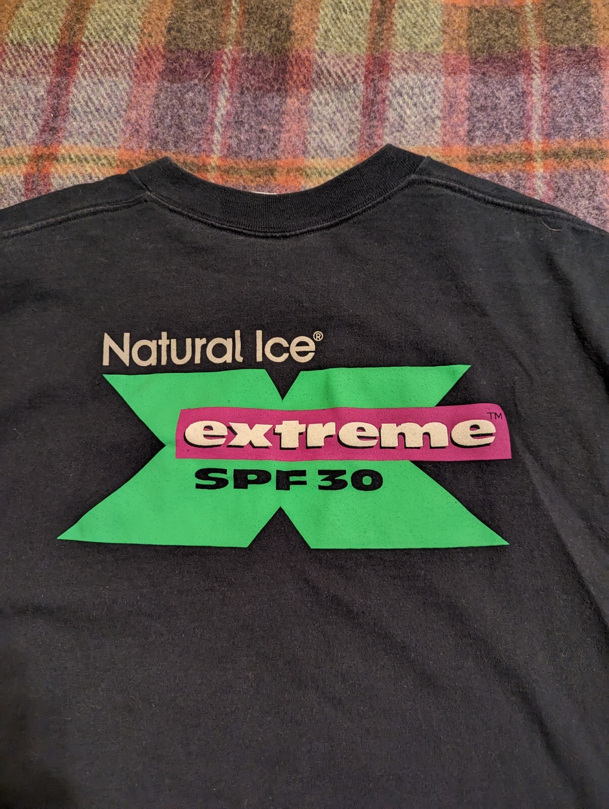 Vintage Natural Ice Extreme XPF 30 Promo T Shirt XL Black Sunscreen gallery