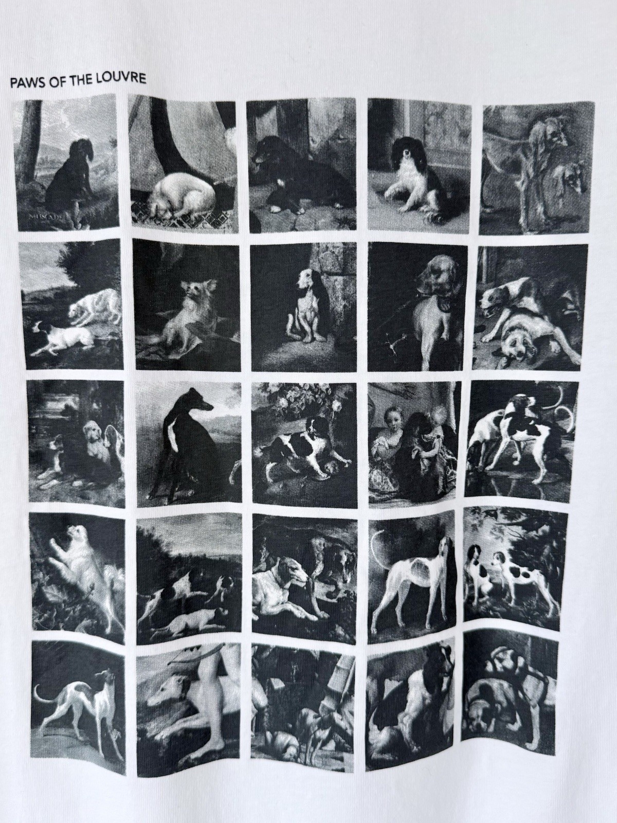 Uniqlo UTGP Louvre Museum Dog Art Graphic Tee White Size L | Paws of the Louvre gallery