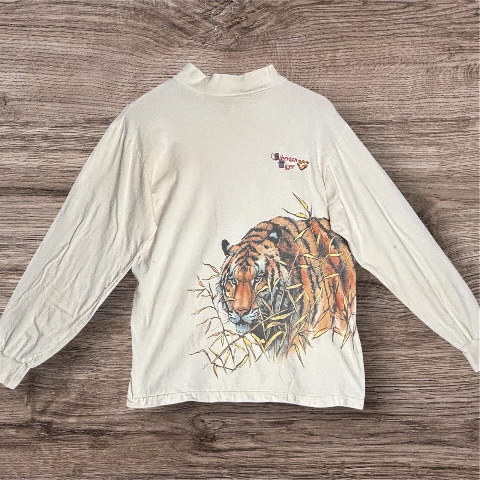 Vintage Siberian Tiger Mens Shirt Single Stitch Graphic Nature Art Hiker 90s gallery