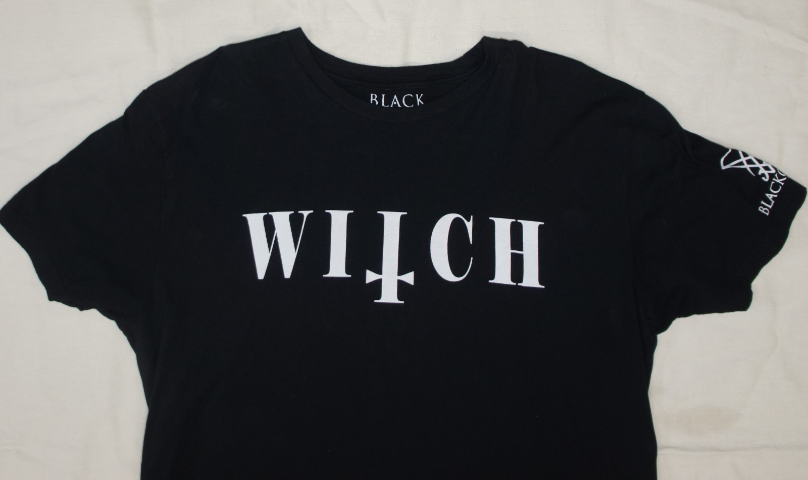 Blackcraft Cult Witch Inverted Cross T-Shirt Black XL Luciferian Seal Sleeve gallery