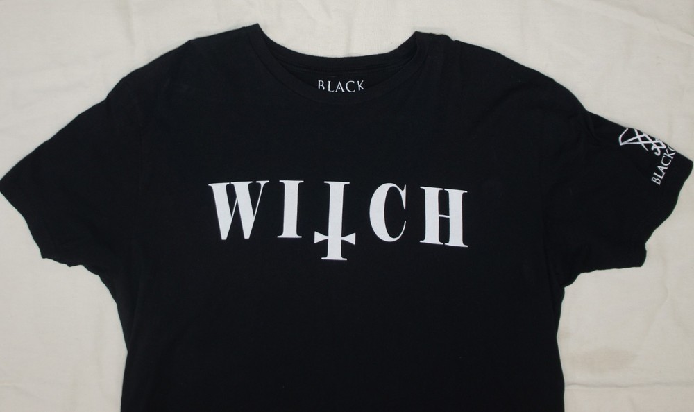Blackcraft Cult Witch Inverted Cross T-Shirt Black XL Luciferian Seal Sleeve