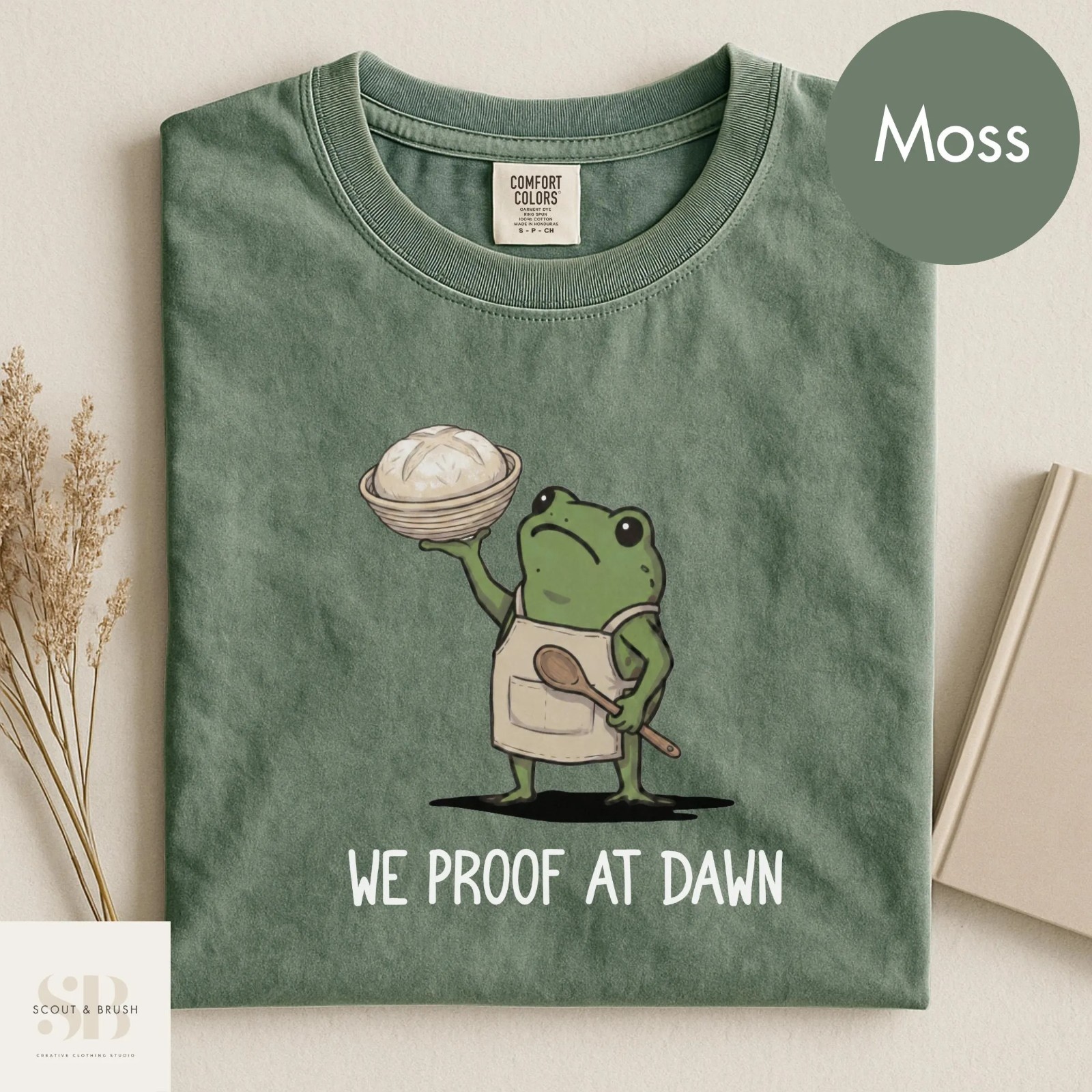 We Proof at Dawn Sourdough Shirt, Funny Frog Meme Bread Baking T-Shirt gallery