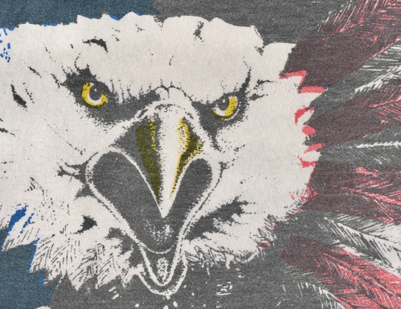 Vintage All Over Print Attacking American Bald Eagle Tee Shirt DELTA XL X large gallery