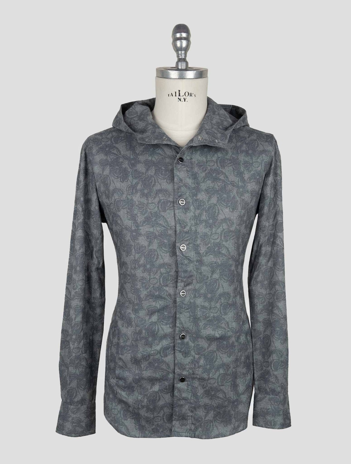 NEW KITON GRAY COTTON SHIRT MARIANO EU 56 - US 46 - 2XL KME48 gallery