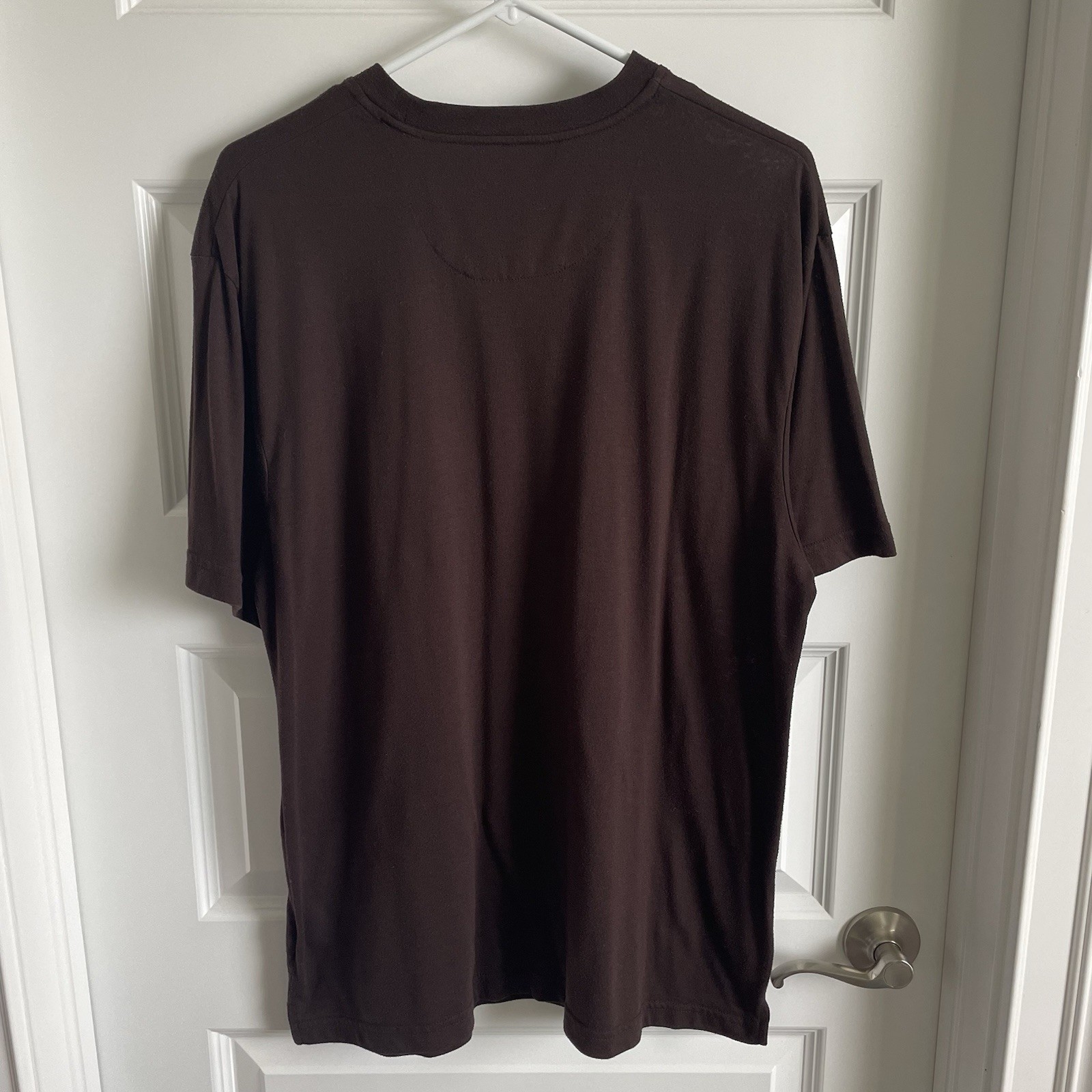 Haggar Men’s Large Brown Crew Neck T-Shirt Short Sleeve Soft gallery