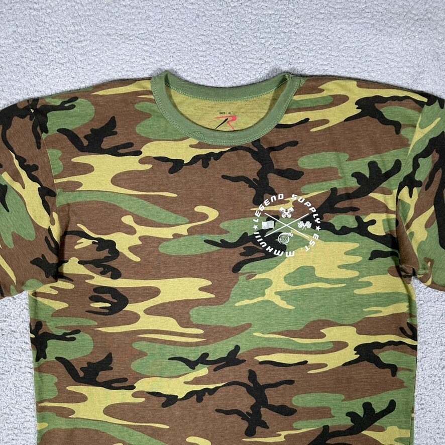 RothCO Shirt Mens XL Green Camo Graphic Tee Hunting Casual Preppy Logo gallery