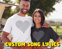 Relationship-themed shirts | Song Text T-Shirt | Wedding song Lyrics