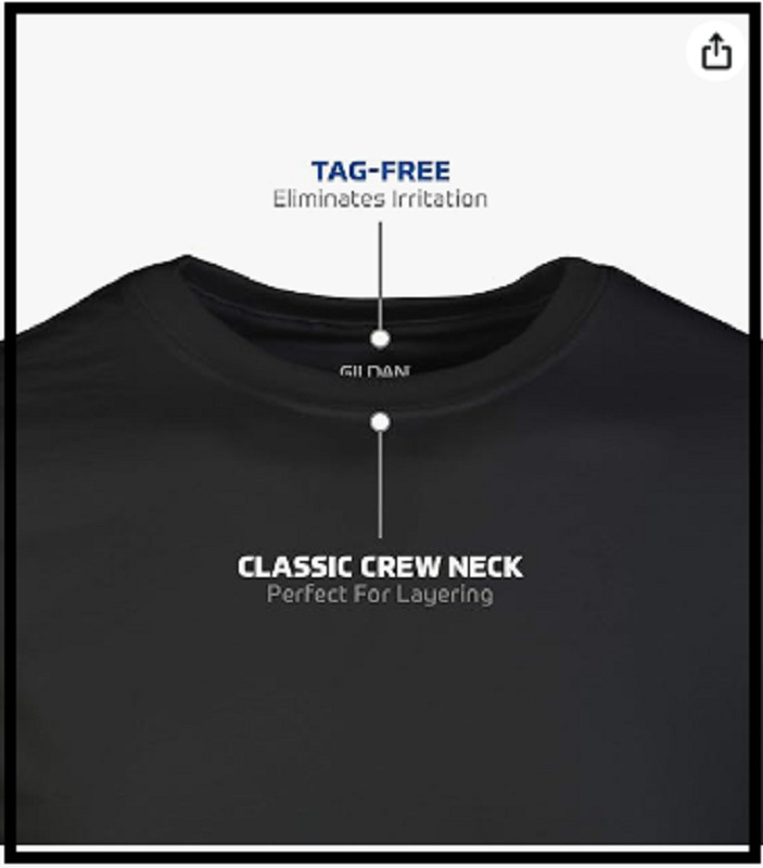 Gildan Men's Crew T-Shirts Multipack Style G1100 Assorted Black 5-Pack, X-Large gallery