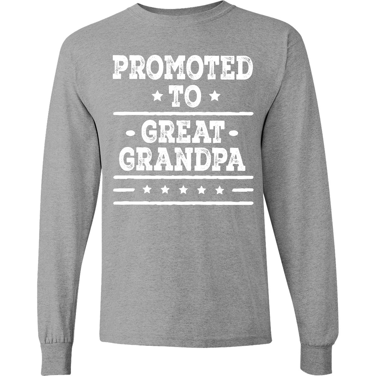 Inktastic Promoted To Great Grandpa Gift Long Sleeve T-Shirt Fathers Day Men Tee gallery