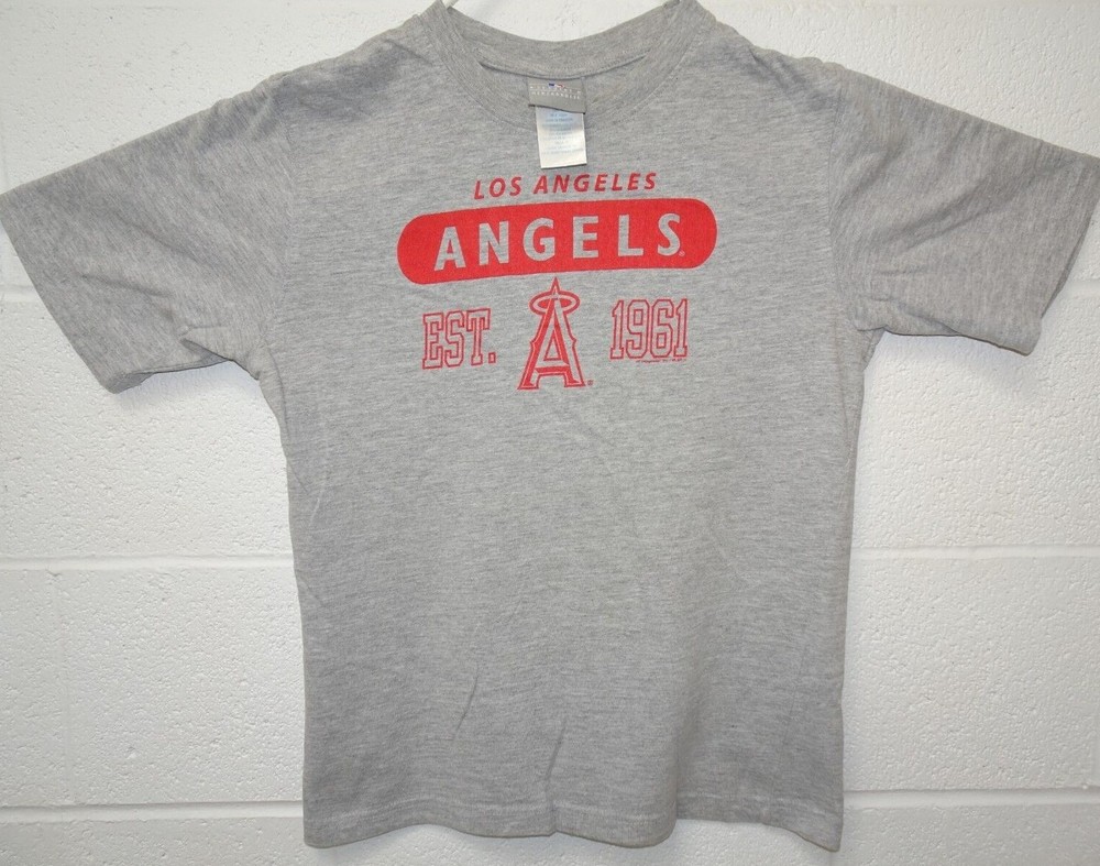 Los Angeles Angels MLB Major League Baseball Genuine Merch T Shirt Medium Gray