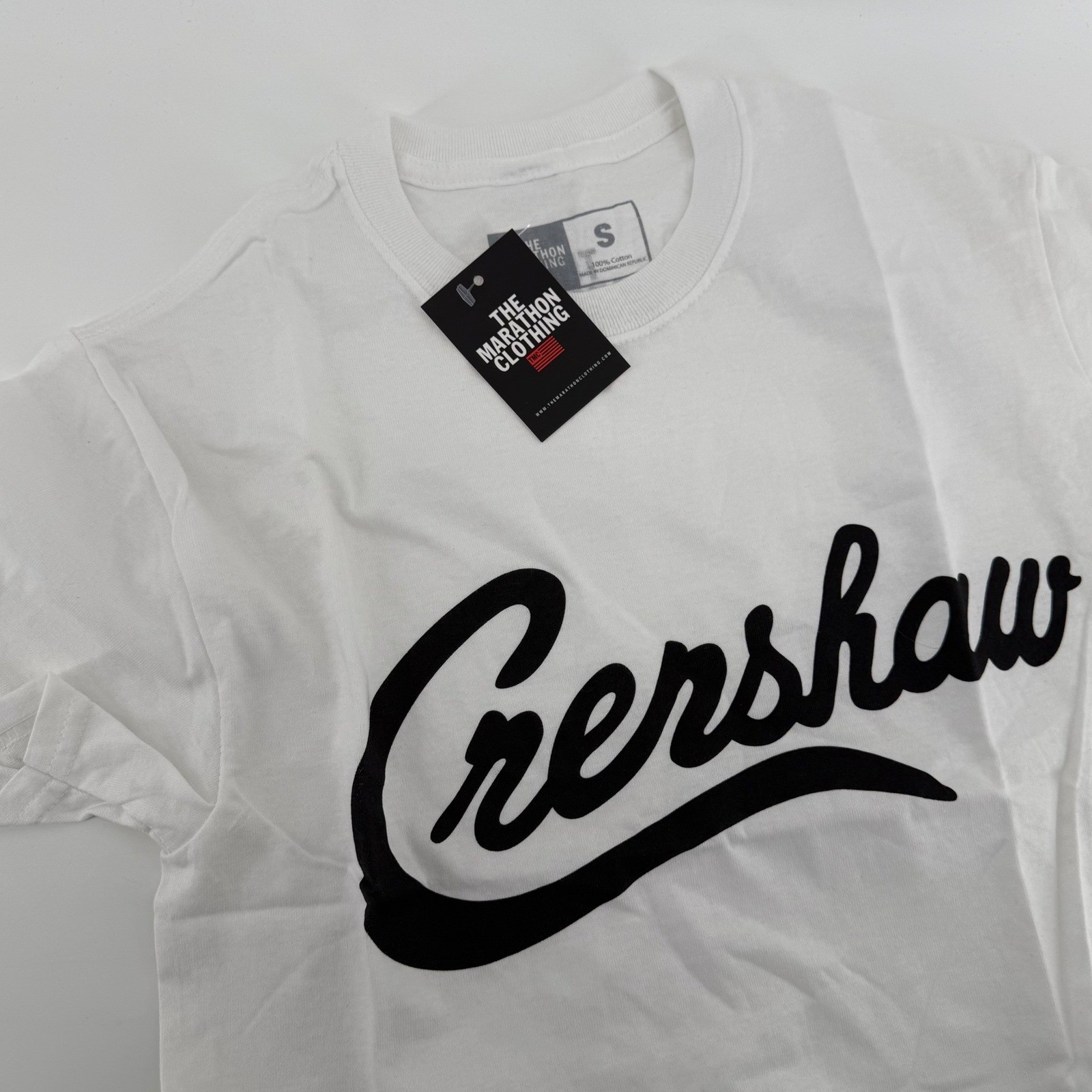 NWT Marathon Clothing Company TMC Crenshaw Nipsey Hussle Shirt White/Black Small