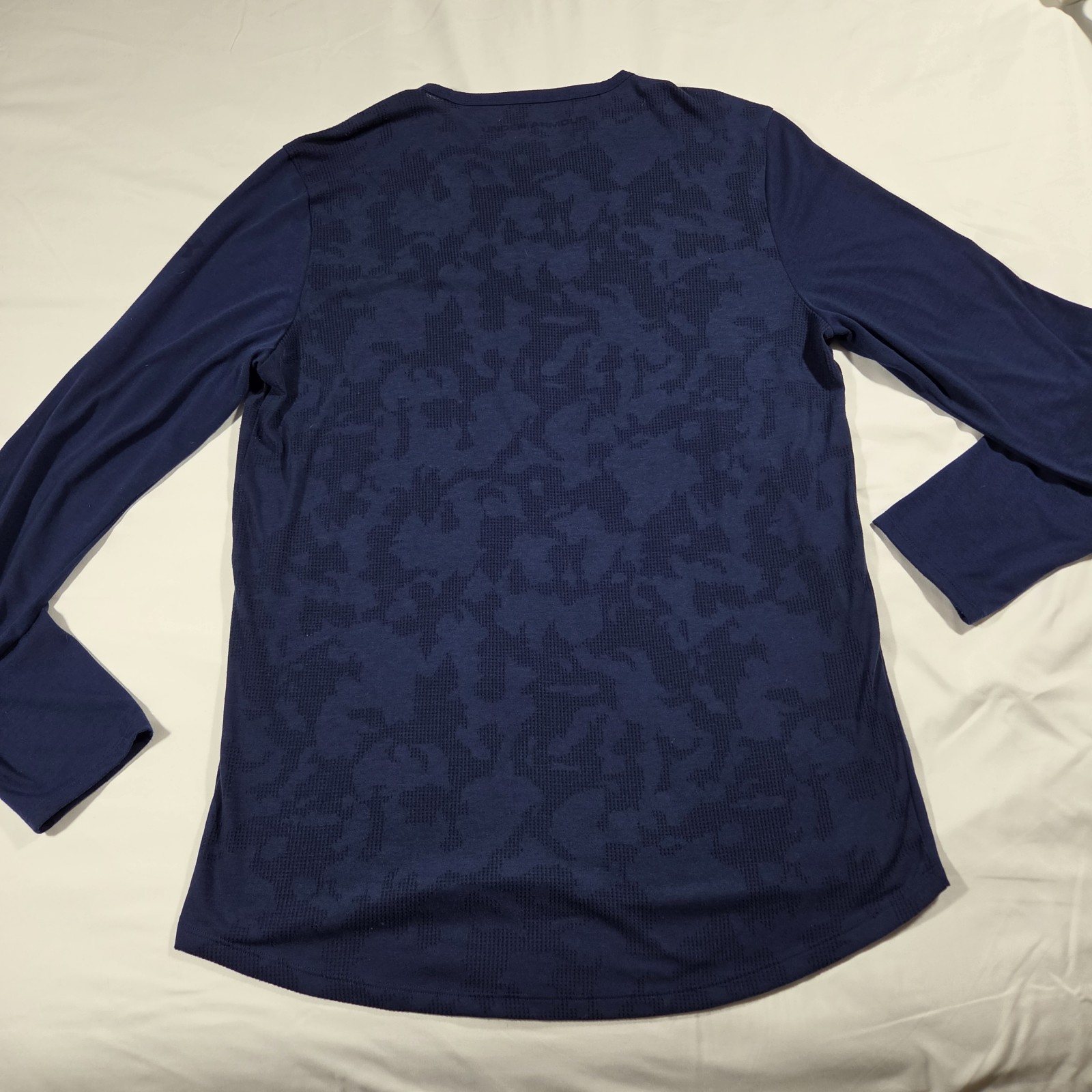 Under Armour Men's Threadborne Long Sleeve Shirt Fitted Blue Long Sleeve Size XL gallery