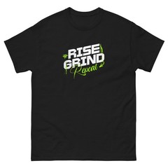 Rise, Grind, Repeat Workout Weightlifting Fitness Motivational Graphic T-shirt