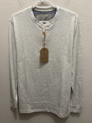 Weatherproof Vintage Men’s Medium Oatmeal White Long Sleeve Henley T-shirt $44