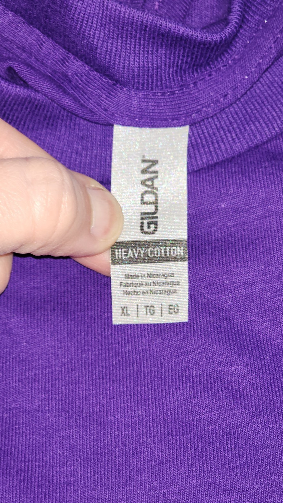 Gildan Adult Purple Pre-Shrunk Heavy Cotton Crew Neck T-Shirt Size XL gallery