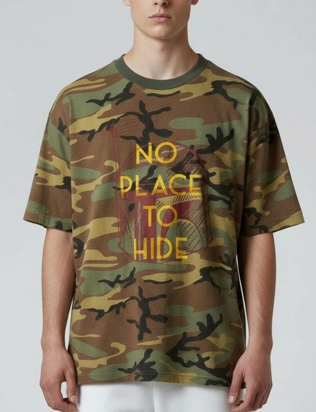 Rothco Star Wars Men’s Size L Camouflage No Place To Hide Graphic T-Shirt