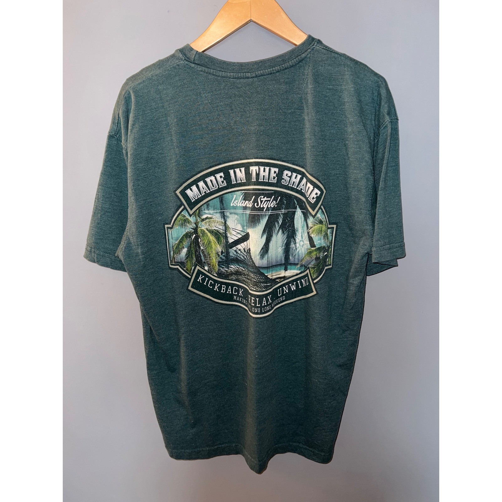Newport Blue Mens Made In The Shade Graphic Tee Heather Teal Green Large gallery