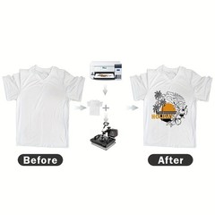 50 Pack V-Neck Sublimation Blanks T-Shirts Mixed Sizes White Grey Polyester