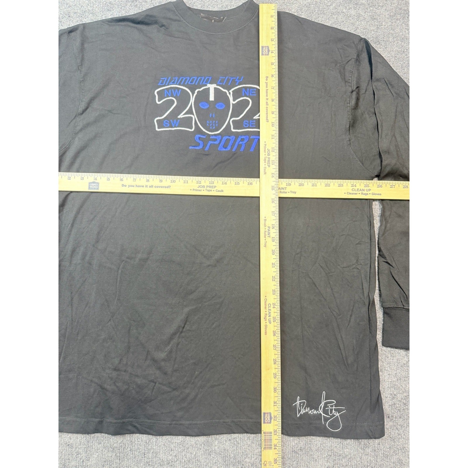 VTG Diamond City Sport 202 Men's Long Sleeve T Shirt Size 2X Gray Graphic gallery