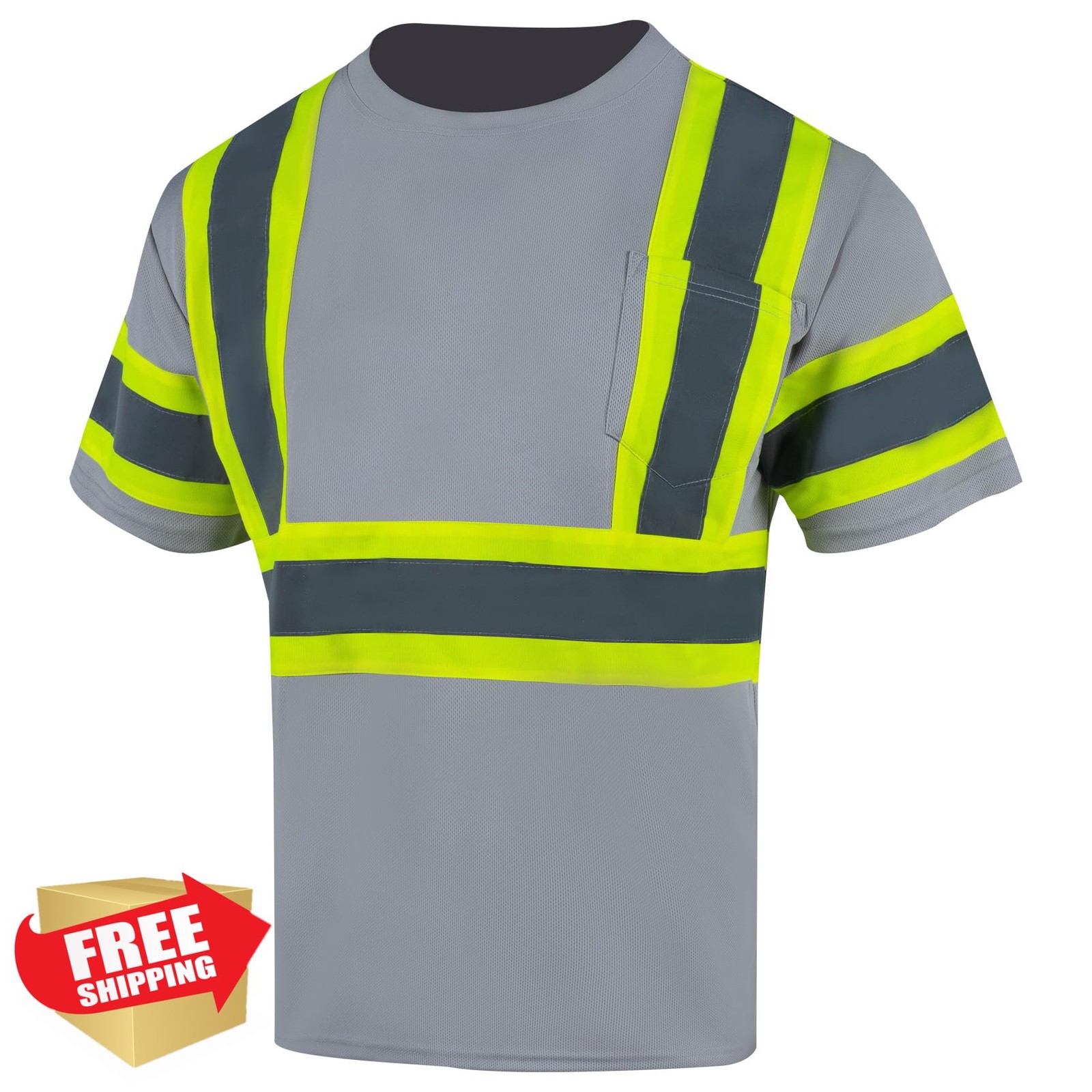 VENDACE Hi Vis T Shirt Grey Medium ANSI Class 1 gallery