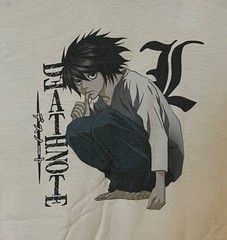 Death Note Anime Graphic Mens Large T-Shirt White Medium 100% Cotton Shonen Jump