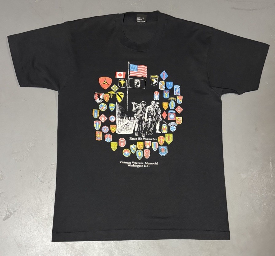 Vintage 90s Vietnam Veterans Memorial Pow Mia Black t Shirt Size Large gallery