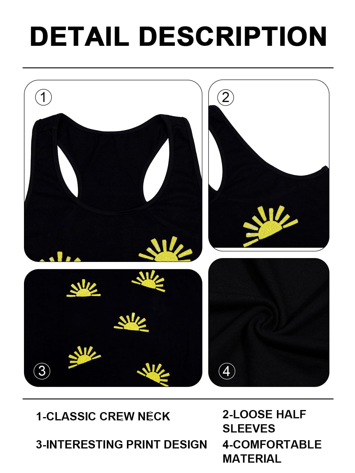 Sunshine Shirt Women Lightweight Breathable Graphic Tee Casual Women's Top XL gallery