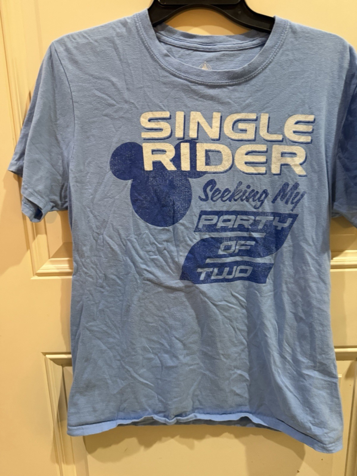 Disney Single Rider Graphic T-Shirt Blue Size M gallery