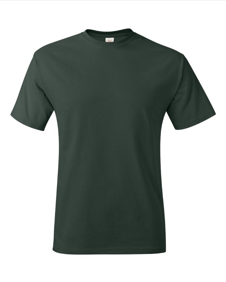 Hanes 5250 4XL 5XL Authentic Short Sleeve Men’s Cotton T-Shirt Deep Forest