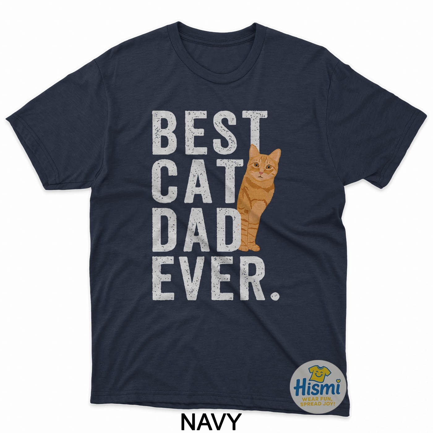 Best Cat Dad Orange Tabby Cat Dad Orange Tabby Cat Owner T-Shirt gallery