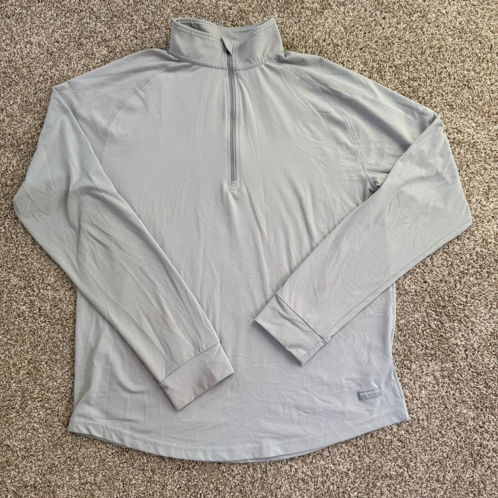Swannies Men’s 1/4 Zip Light Grey L/S Golf Pullover Sandia Golf Club Size S