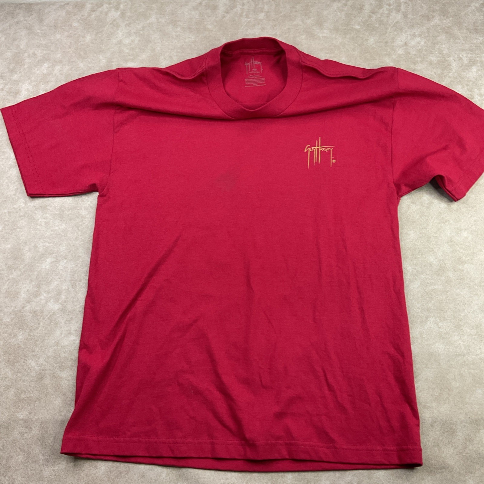 Vintage Guy Harvey T-Shirt Sz L Y2K Graphic Marlin Fish Red Gold Short Sleeve gallery