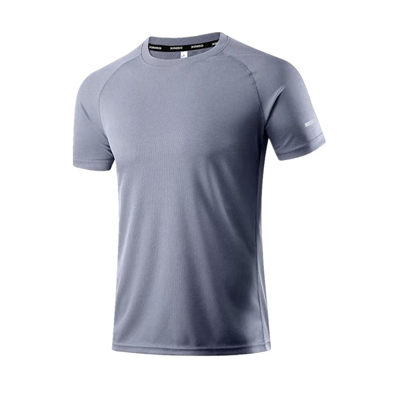 Summer Quick Drying T-shirt Men's High Thin Breathable Short Sleeve Fitness gallery