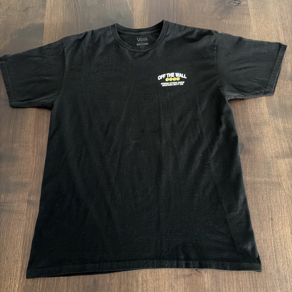 Off-The-Wall Vans Design Studio Since 1966 Black T-Shirt Size Large