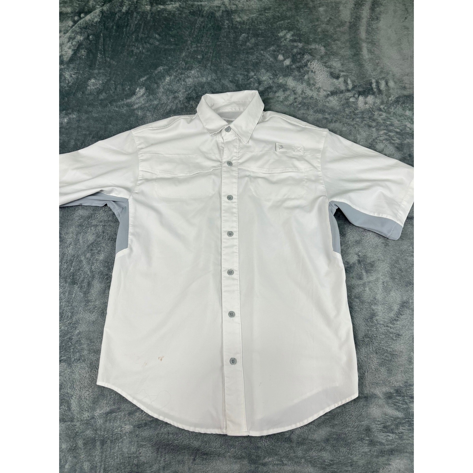 men's white Reel Legends fishing shirt size small Mariner 2 good condition gallery