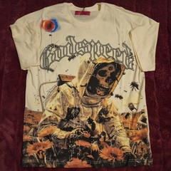 Godspeed Save The Bees | Cream | Skeleton Beekeeper Graphic T-Shirt NWT | Large