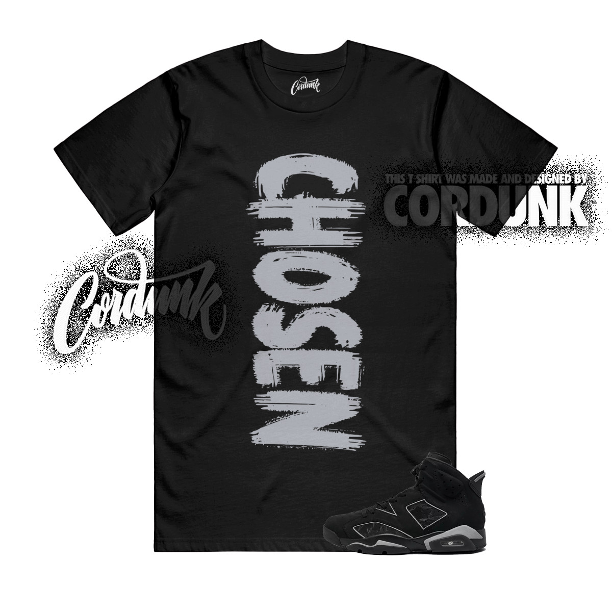 6 Cap and Gown Black Multi-Color Reflect Silver T Shirt Match CHOSEN gallery