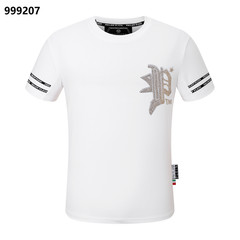 NWT Philipp Plein Animal Diamond Emblem Black/White Merino T-shirt