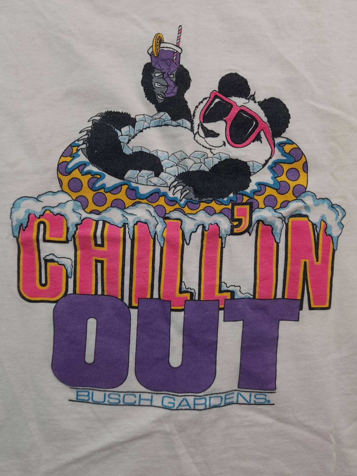 Vintage Busch Gardens Chillin' Out T Shirt Panda Mens Medium gallery