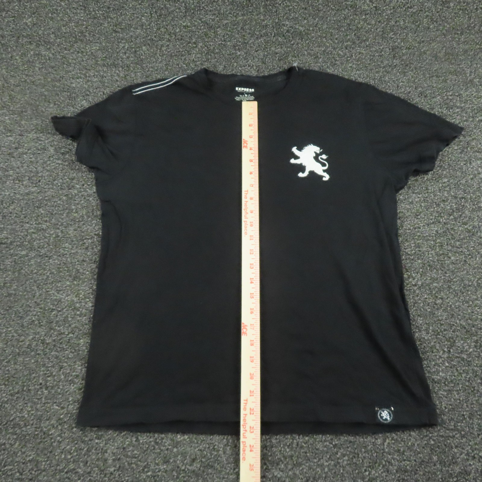 Express Shirt Mens Large Black Lion Logo Graphic Crewneck Tee T-Shirt Casual gallery