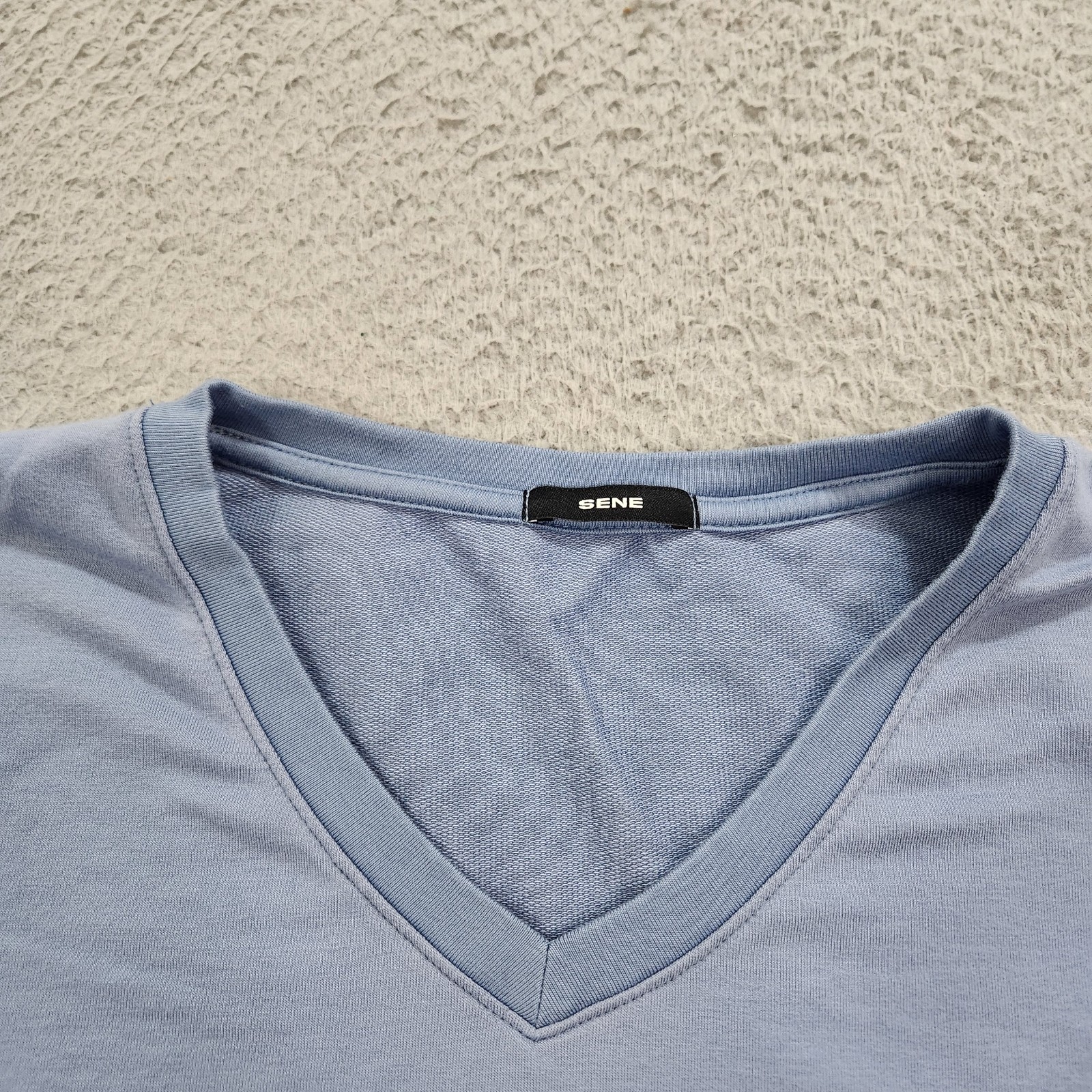 Sene T-Shirt Mens Medium Blue Short Sleeve Lightweight Supima Cotton Tee Preppy gallery