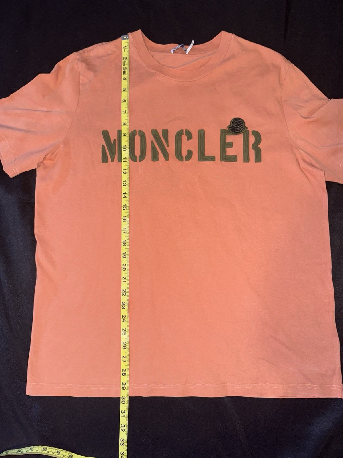 Moncler Logo Orange/ Coral T Shirt Men's XL Excellent Condition gallery
