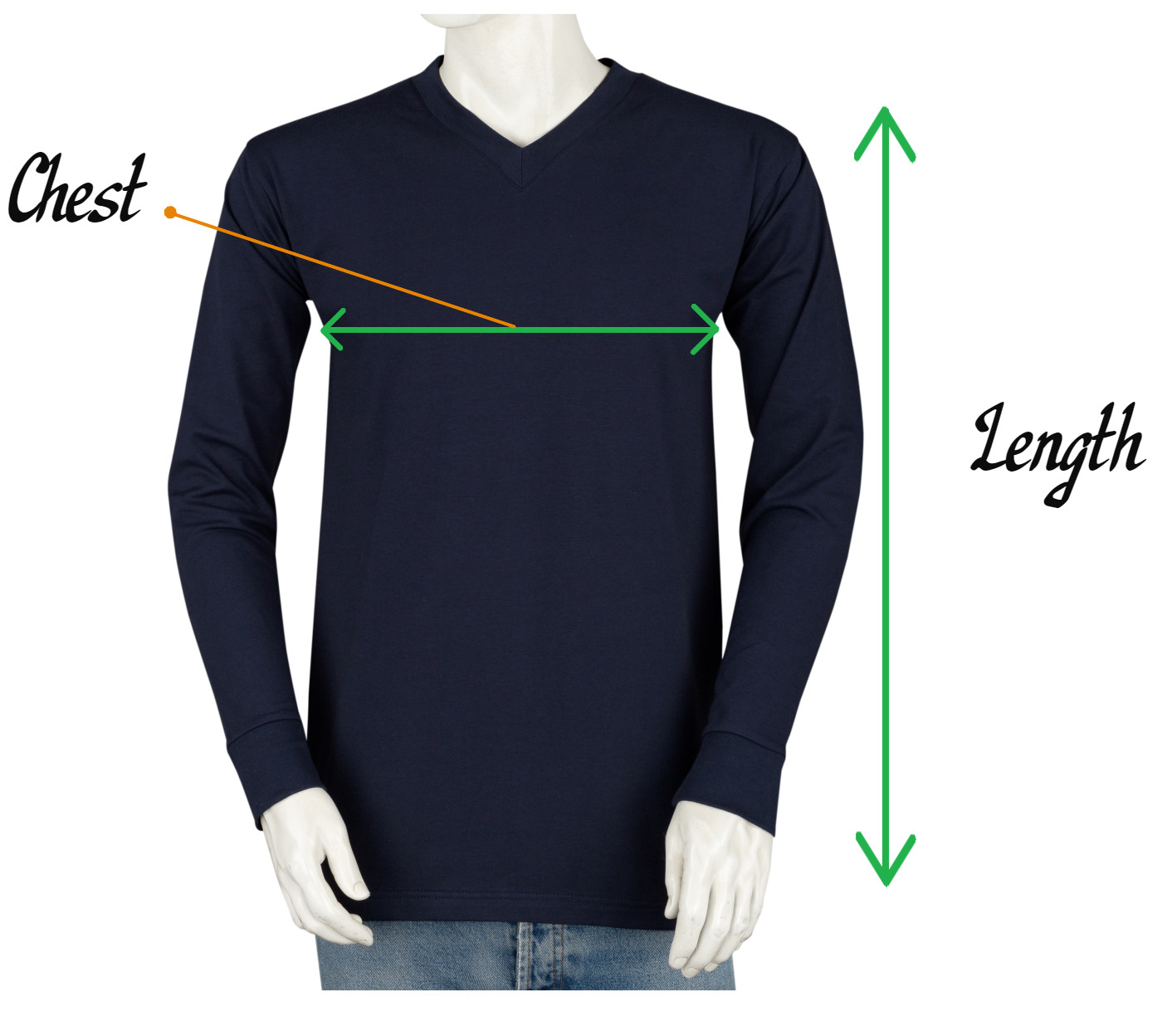 Styllion Big and Tall Mens Shirts - V Neck Long Sleeve - Heavy Weight - VLS gallery