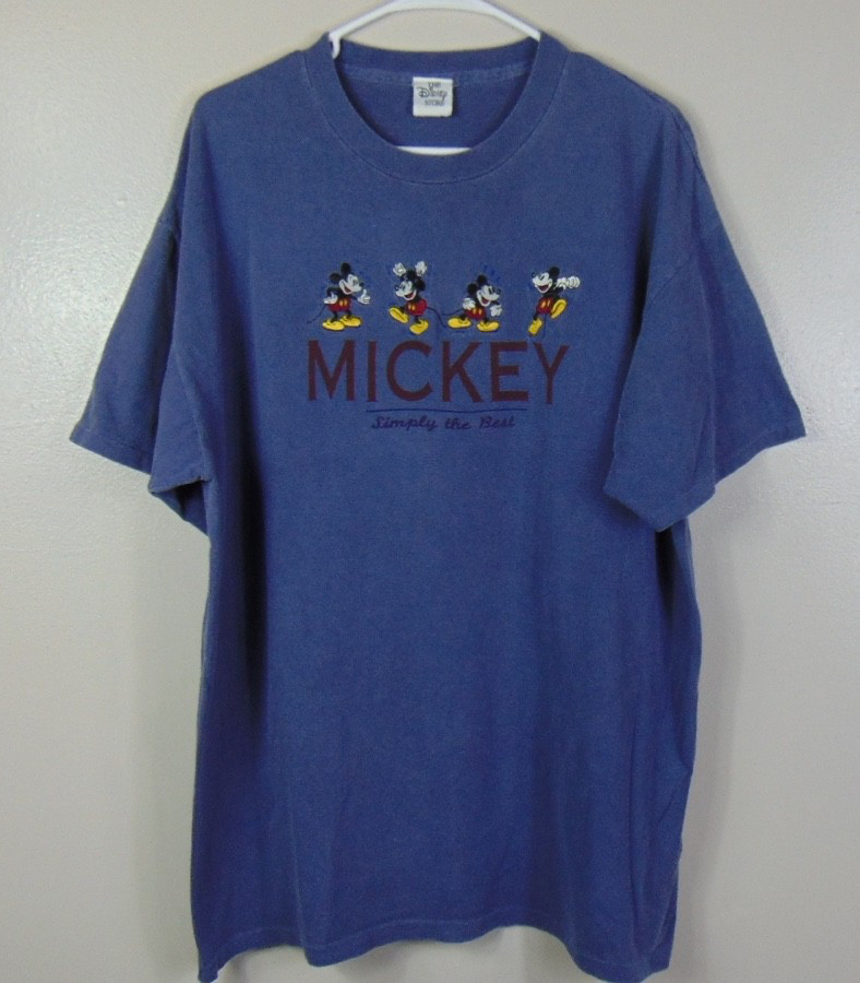 Vintage Disney Store T-Shirt Mens Size XL Single Stitch Mickey Mouse Embroidered