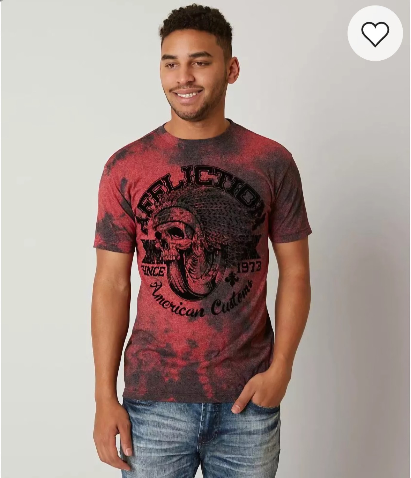 Affliction American Customs Bull Run Dusk T-Shirt 2XL