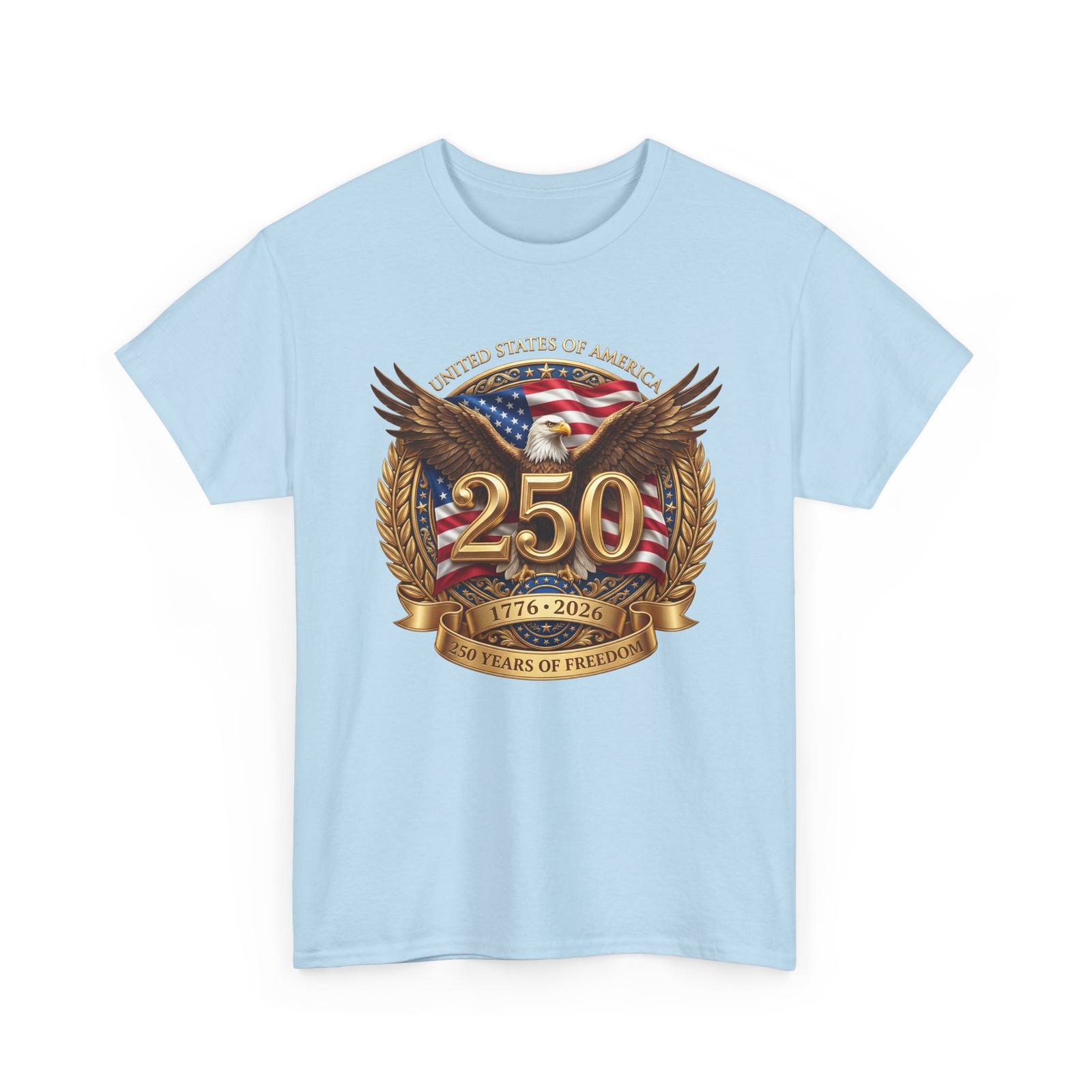 250 Years of Freedom Eagle Patriotic Men's T-Shirt American Flag Anniversary Tee gallery