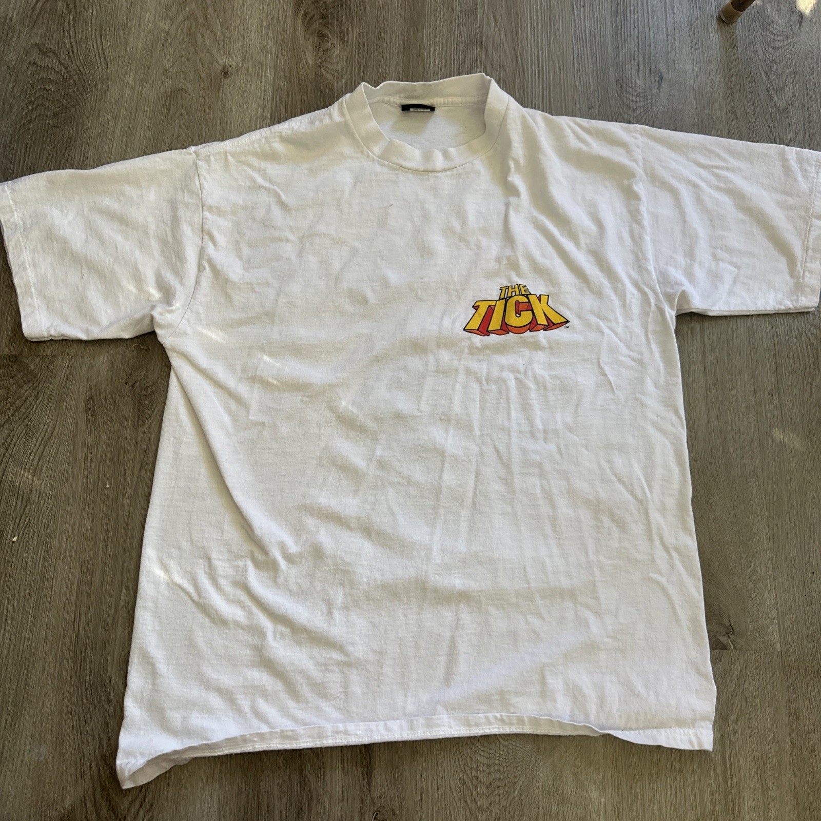 Vintage 90s The Tick HTF Rare Comic T Shirt XL Changes Back Hit Fox Newspaper gallery